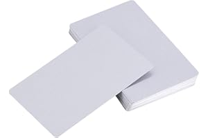 TYENAZA 50 Pcs Aluminum Business Card, Metal Silver Card Printable Inkjet Laser Marking Waterproof Engraved Alloy for Business Office