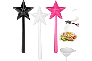 AILUYA 3 unidades de especias con agujeros, varita mágica, salero y pimentero, en forma de estrella, dispensador de especias con embudo para cocina, restaurante, botella de especias, decoración de mesa