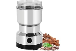 Nicoone Electric Coffee Grinder,150W Multifunctional Mini Smash Machine,300ML Capacity Stainless Steel Grain Mil,Electric Blade Grinders for Dry Materials,Spices,Herbs,Coffee