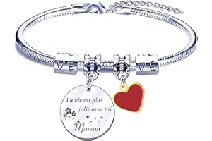 FGHJK Cadeau Fete des Meres Cadeau Maman Fille Fete des Meres Bracelet Maman Fille Cadeau Anniversaire Maman Fille Cadeau Maman Fille Original Cadeau pour Maman Fille Cadeau Maman pas cher