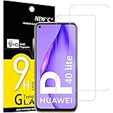 NEW'C 2 Pezzi, Vetro Temperato per Huawei P40 Lite 4G, Pellicola Prottetiva Anti Graffio, Anti-Impronte, Senza Bolle, Durezza