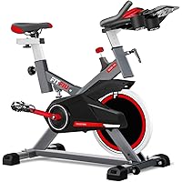 FITFIU BESP-100 - Indoor bike con disco inerziale 16kg, resistenza regolabile, sella e manubrio regolabili, cardiofrequenzime