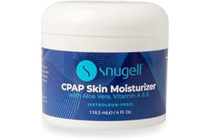 Snugell Crema idratante per la pelle CPAP | Crema Viso Quotidiana con Aloe Vera e Vitamina A&E | Senza petrolio |Appositamente progettato per gli utenti CPAP | 4 Fl. Oz.