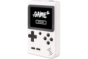 FIOTASY Kid Handheld Mini Games Console with 400 Classic Games, 2.8” Screen, 1020mAh Battery, Portable Video Game Console, Mini Handheld Game for Boy Girl, Christmas Birthday Gift for Children (White)