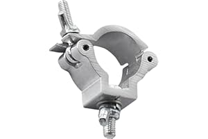 Luwecf Premium Aluminium Klemme, Montage Bühnenlichtklemme für Bühnenlicht Moving Head Light, O-Klemmhalterung Beleuchtung für bewegliche Bühnenlichter und Scheinwerfer, Silber 24 bis 26 mm