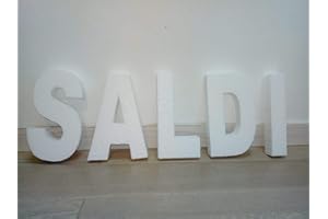 Cartoleria Manzoni di Lo Monaco Rosaria Sas - Scritta Saldi 3d In Polistirolo 15cm Altezza 4cm Spessore Per Decorazioni Insegne E Scritte