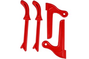 SALUTUYA Table Saw Push Sticks, 4Pcs Woodworking Hand Protection Safety Push Sticks with Ergonomic Handle Design, Table Saw Accessories for Carpentry Table Saws, Router Tables, Jointers and Band Saws(Red)