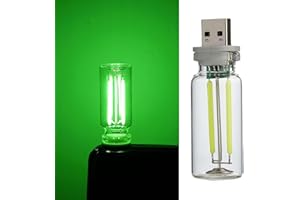 FLKWOP Car USB Night Light Touch Dimmable Led Filament Lamp, USB Retro Car Interior Atmosphere Lights, Romantic Mini Ceramic LED Bulb Lamp for Car, Bedroom