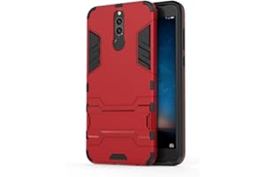 Huawei Mate 10 Lite Funda, CHcase 2in1 Armadura Combinación Heavy Duty Escudo Cáscara Dura PC + Suave TPU Silicona Case Cover con soporte para Huawei Mate 10 Lite -Red