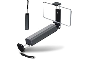 Foyucool Soporte para Teléfono de Avión, Aluminio Soporte Movil para Viajar en Avión, Rotación de 360°, Plegable y de Bolsillo, Handsfree Phone Stand Holder, Accesorios Básicos de Viaje, Gris