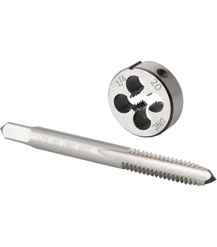 Rundes Schneideisen 1/4-40 UNS Für Gewindereparatur - 20mm Außendurchmesser Aus Werkzeugstahl, 4 Spanlöcher