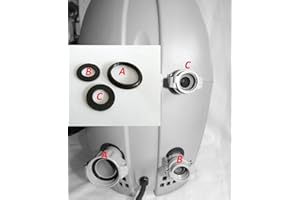 GENERIC Lay Z Spa Compatible Seal Set A + B/C Coupling Seals fits all Airjet models - Heavy Duty Replacement Hot Tub Accessories for Leak Repair