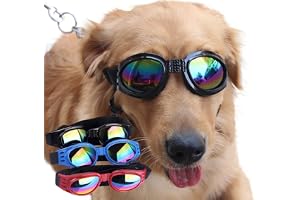 Woofy Pet Dog Sunglasses Summer Windproof Foldable Sunscreen Anti-uv Puppy Goggles Pet Dog Sunglasses Cosplay Glasses Photo Props Eyewear for Dogs - 1 Pcs Pack