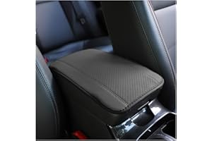 Adunsiaoto Universelles Auto-Armlehnenkissen, Leder Armlehnenkissen für Autos, Armlehnen Polster Auto Komfortabler Bezug für die Mittelkonsole,für Autos, Suv(Grau)