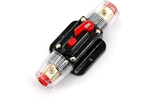 UTSAUTO Circuit Breaker 150Amp Resettable Fuse Circuit Breaker Auto Car Stereo Inline Fuse Holders Inverter, Manual Reset 12V-24V DC for Automotive Marine Boat Audio System Protection