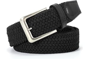 JasGood Pleciony elastyczny pasek dla kobiet i mężczyzn, uniseks, pasek materiałowy, rozciągliwy pasek do dżinsów, spodni