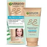 GARNIER Skin Active - BB Cream (for combination to oily skin, with SPF 25, Hyaluronic Acid, Aloe Vera Extract and Mineral Pig