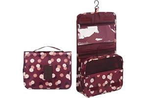 BANSGA Bolsa Aseo, Botellas Viaje, Kit de Afeitado y líquidos，Resistente y fácil de Cerrar Viajar - con Gancho， Multifuncional de Neceser