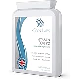 Vitamin D 3,000 IU & Vitamin K2 100ug MK7 Vegetarian Capsules - 90-Day Supply of Vitamin D3 Supplement Source of Cholecalcife