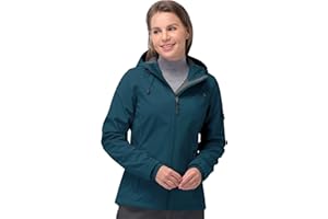 33,000ft Damska kurtka softshellowa, wodoszczelna, oddychająca, ciepła kurtka zimowa, polarowa, przejściowa, wiatroszczelna, funkcyjna kurtka z kapturem