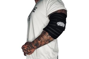 WARRIOR POWERLIFTING GEAR Bandes de Coudes Warrior Gear | Eclatez vos records : Maintien & Protection Exceptionnel | Développé couché - Développé militaire | Bande de Coude Musculation - Powerlifting - Strongman - Bodybuilding