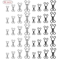 Anyasen 96 Paare Nähen Haken und Augen Verschluss BH Haken Nähhaken und Ösenverschluss Metallösen Kleidung Fastener für…