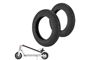 Konesky Neumático 10 Pulgadas para Scooter Electrico, Reforma de DIY 10 Pulgadas Ruedas de Reemplazo Antideslizamiento Scooter Eléctrico Compatible con Xiaomi M365 (2 Pieces Negro)