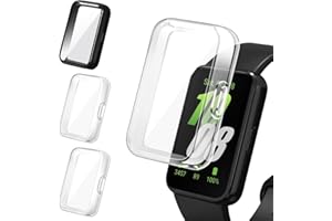 ivoler 3 sztuki etui z osłoną ekranu do Samsung Galaxy Fit 3, pełne etui ochronne z miękkiego TPU cienkie, odporne na wstrząsy odporne na zarysowania (2 przezroczyste 1 czarne)