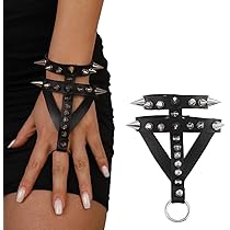 Bracelets Rivets Noir Lot De 6 Bracelets Punk Gothique à Pointes