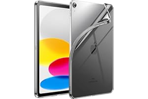 JETech Etui dla iPad (A16) 11./10. Generacja (2025/2022), Miękki TPU Przezroczysty Slim Odporny na Wstrząsy Tabletu Case (Czarny)