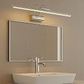 SekaTech Krom Kasa LED Fl&uuml;t Aplik | 6W | 3200K G&uuml;n Işığı | 35cm | Duvar Tipi Ayna/Tablo/Resim/Banyo &Uuml;st&uuml; Dekoratif Işık | IP2