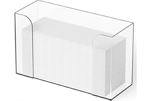 Cq Acrylic Paper Towel Dispenser Countertop,Folded Paper Towel Holder,Clear Guest Towel Napkin Holder, Suitable for Z-fold,Multifold Folded Trifold C fold and Trifold Paper Towels,Pack of 1