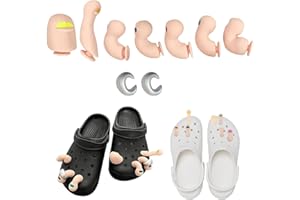 Jicyor 9Pièces Pins Pour Crocs Charmes De Chaussure Pins Crocs Femme Orteils De Crocodile Uniques Et Réalistes Fête Cadeaux D'anniversaire Filles Et Garçons