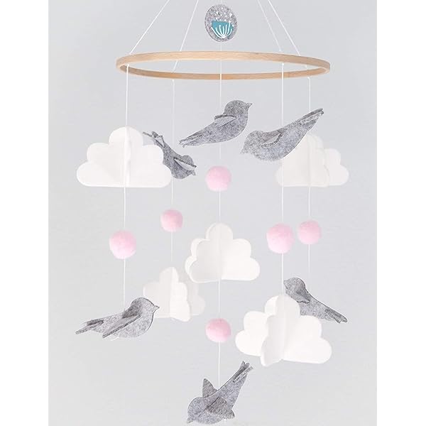 Schwalben Mobile - 5-teiliges Windspiel Aus Papier Für Kinderzimmer & Deko