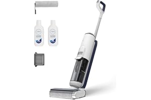 Tineco iFLOOR 5 Breeze Complete Aspiradora/Limpiadora de Suelos en Seco y Mojado, Limpieza en Un Solo Paso para Suelos Duros, Limpieza de Bordes, Autolimpieza Automática, Diseño Ligero e Inalámbrico