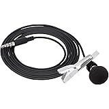 Amazon Basics Lapel Microphone ­ Omnidirectional Mic - Silver, 2-Piece
