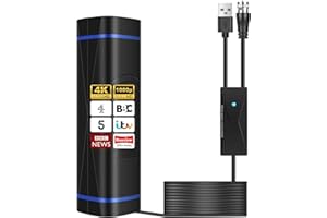 SANARIO TV Aerial, 26FT Freeview Indoor TV Aerial 560+ Miles Range 360° Reception, TV Antenna Indoor Portable with Signal Booster for 4K 1080P HD Local Channels and All TV