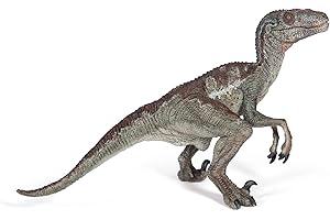 Papo- Figura Dinosaurio Velociraptor 7X9,8X9,5CM, Multicolor, 17 cm Lang (55023)