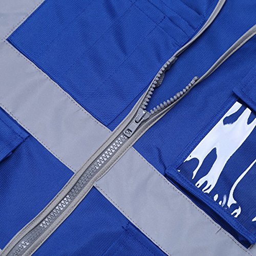 iiniim Unisex Reflektierende Sicherheitsweste Warnweste Verkehrswarnweste Baustellenweste mit Taschen M L XL XXL - 6