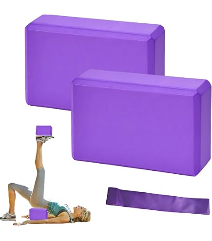 Yoga-Mad Demi-Bloc De Yoga EVA Haute Densité – 305x205x25 Mm, Antidérapant, Non Toxique – Pour Yoga, Pilates Et Fitness – Durable Et Écologique