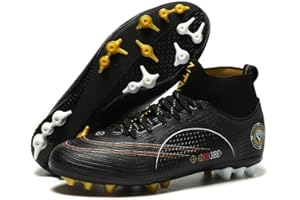 WOWEI Chaussures de Football Homme Crampons Professionnel Spike Chaussure de Foot Enfant Antidérapant Entrainement Chaussures de Sport pour Garçon High Top Chaussure Football