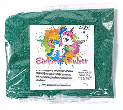 Love Colors EINHORNPULVER – Holi Gulal Farb Pulver – 5 x 75g Beutel / weltexklusives, wasserfeundliches Farbpulver / auch für INDOOR / wasserlöslich, leicht auswaschbar / antiallergen, Lebensmittelfarben / deutsche Produktion - 6