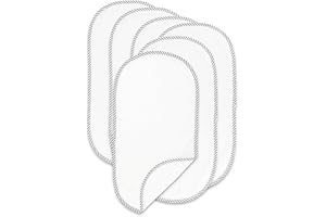 Qunlions life 6PK Larger Softer Changing Pad Liners Waterproof, 27" x 13" Washable Reusable Changing Table Cover Liners Double Layers, 100% Cotton Flannel Surface, 6 Count