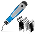 STARVAST Rubber Hand Deburring Tool Set with 15 Pcs 360 Degree Rotary Deburr Blades, Israeli Craft Burr Remover Tool for Plastic, Aluminum, Copper and Steel