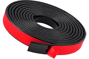 Gummiremsor självhäftande, (20 mm x 3 mm x 3 m) massivt gummi gummiprofil, gummiprofiler för tätningar, neopren gummiremsor, gummimatta