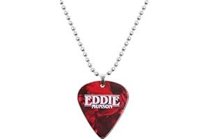 LQSCJS Plectrum Necklace, Guitar Plectrum Pendant, Necklace Heart Ruby, Heart Pendant Eddie Munson Guitar Picks Guitar Plectrums for Your Acoustic,Electric,or Bass Guitar And clothing accessories.(Style 2)