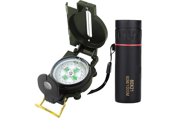 Boussole Multifonctionnelle Militaire et Professionnelle pour la Chasse, la randonnée et Les activités de Camping en Plein air, étanche et résistante