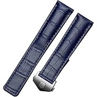 FOUUA Horlogeband voor TAG Heuer 22mm Roestvrij Staal Metaal Horlogebandje met Zilverkleurig Zwarte Band voor Vervang de riem Horlogeband TAG Heuer Monaco Carrera Aquarace Serie