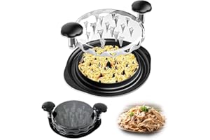 Mtlhbcg Trituradora de pollo,Picadora de pollo,rituradora de pechuga de pollo transparente con tapa transparente, herramienta para picar carne grande,manual con asas ergonómicas,Base Antideslizante