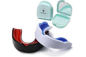 Musivon Protector bucal para niños de 9 a 15 años, protector bucal deportivo con protector bucal para boxeo, fútbol, lacrosse, artes marciales, artes marciales mixtas, hockey y artes marciales